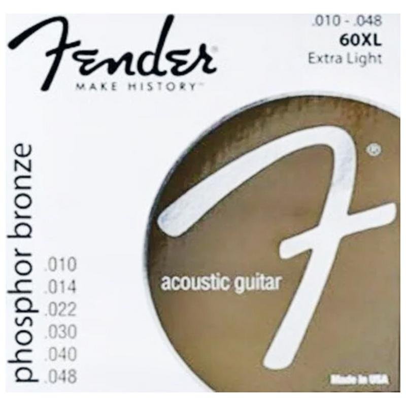 Fender 60XL Phosphor Bronze Acoustic Guitar Strings Extra Light
