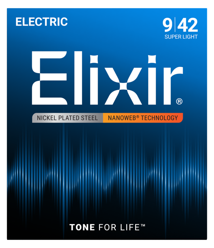 Elixir Electric Guitar Strings NANOWEB Super Light