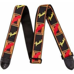 Fender Logo Black-Red-Yellow Guitar Strap