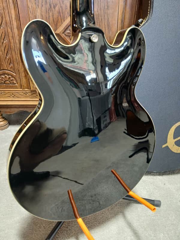 USED 1995 Epiphone Casino Ebony Hollowbody with Epiphone Hardcase - Image 9