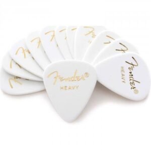 Fender Classic 351 Shape Celluloid Pick Heavy White 12 Pack