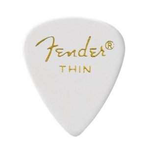 Fender Classic 351 Shape Celluloid Pick Thin White 12 Pack