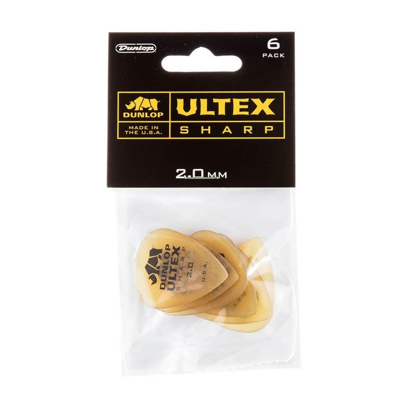 Dunlop Ultex Sharp 2.0mm Guitar Picks 6 Pack - Image 2