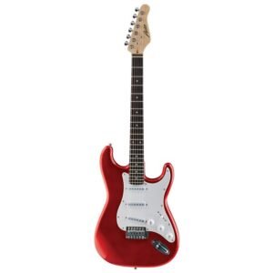 Austin AST100 Classic Double Cutaway S-Style Electric Guitar Red