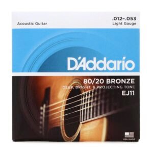 D'Addario EJ11 80/20 Bronze Acoustic String Set 12-53