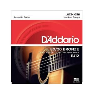 D'Addario EJ12 Medium 80/20 Bronze Acoustic String Set 13-56