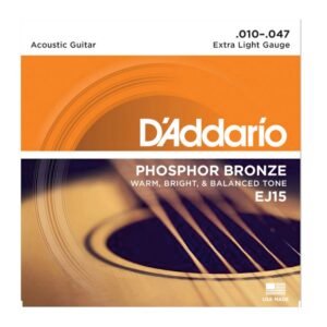 D'Addario EJ15 Extra Light Phosphor Bronze Acoustic Guitar String Set 10-47