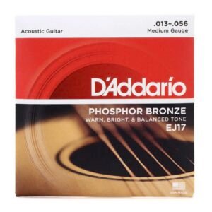 D'Addario EJ17 Medium Phosphor Bronze Acoustic Guitar String Set 13-56