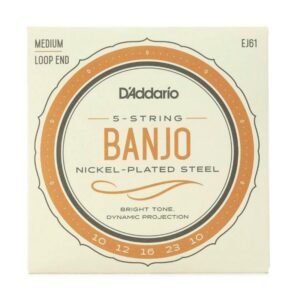 D'Addario Medium 5-String Banjo Nickel Plated Steel Set 10-23