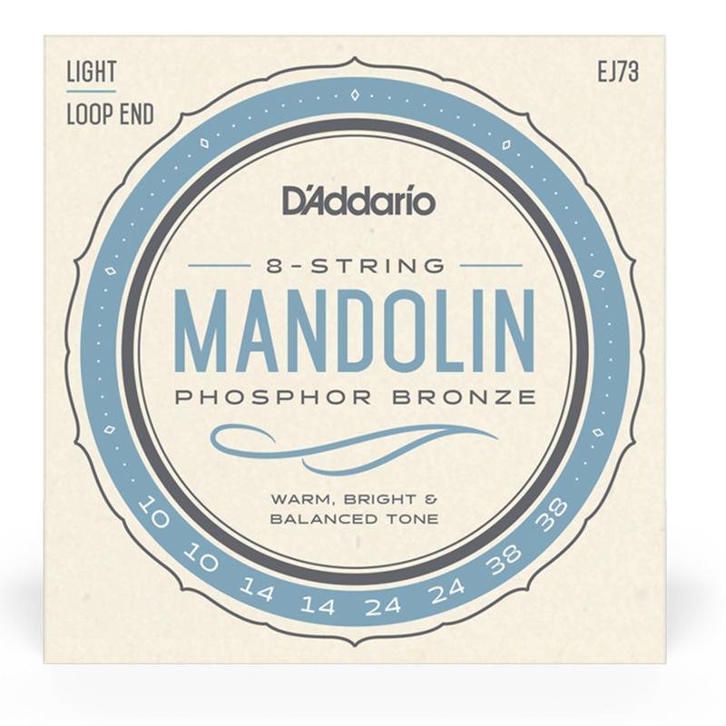 D'Addario EJ73 Phosphor Bronze Light Loop End Mandolin Set 10-38