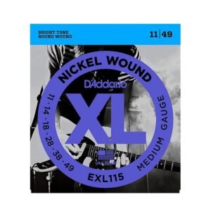 D'Addario EXL115 Nickel Wound Medium Electric Guitar Set 11-49