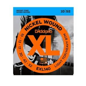 D'Addario EXL140 Nickel Wound Light Top Heavy Bottom Set 10-52