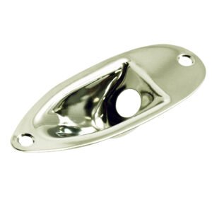 WD Recessed 1/4" Chrome Strat Style Jack Plate Single