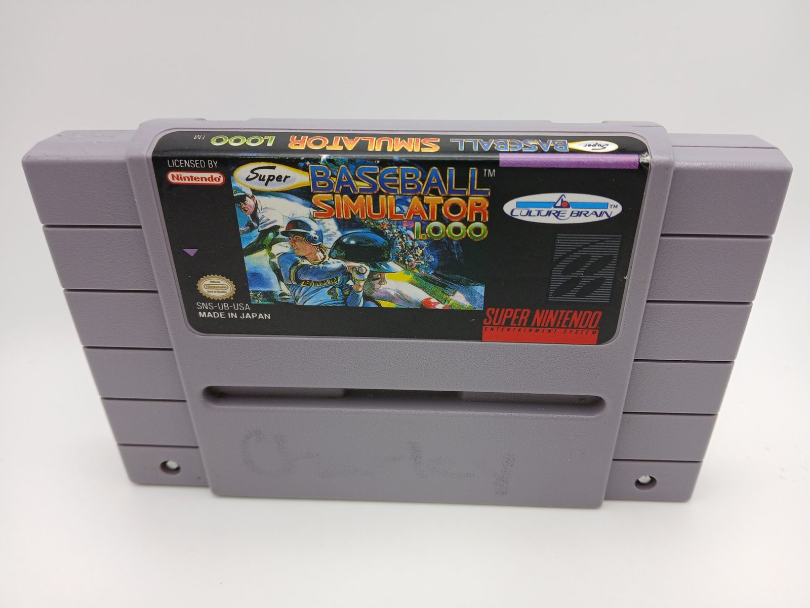 Super Baseball Simulator 1.000 Super Nintendo SNES Game Cartridge Only