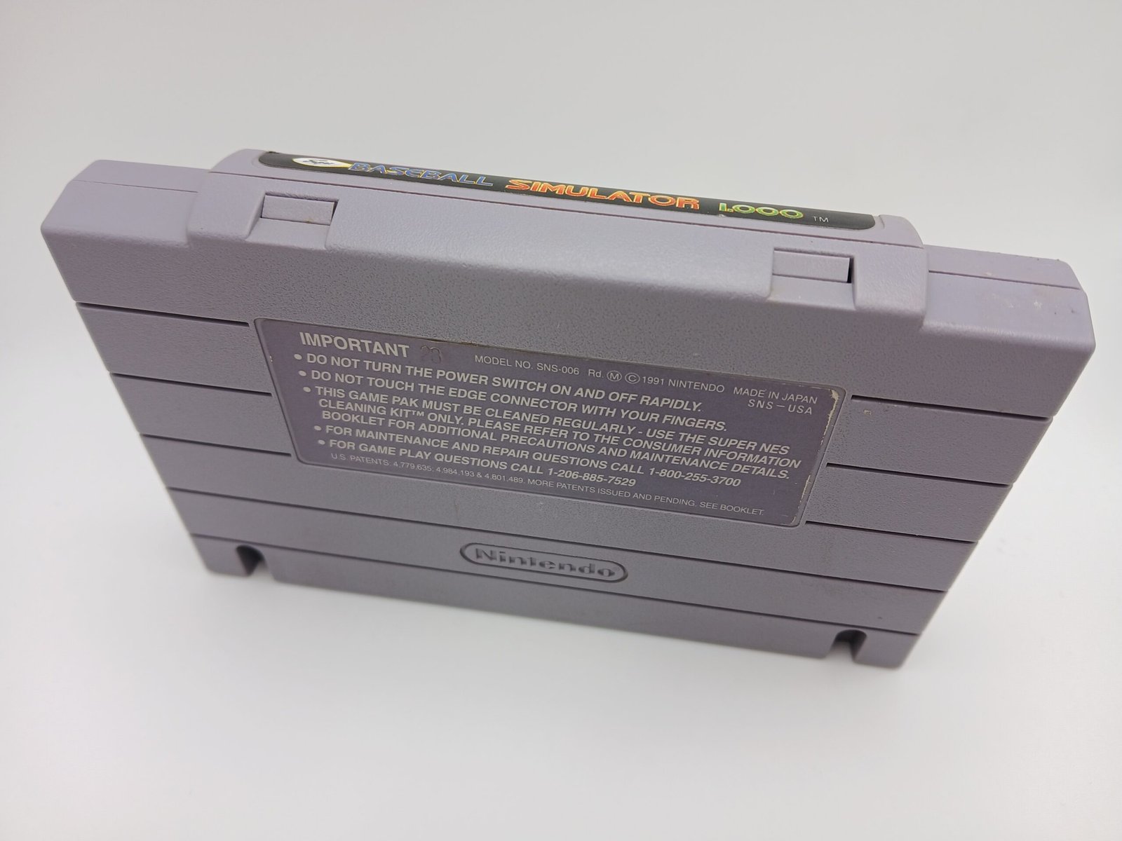 Super Baseball Simulator 1.000 Super Nintendo SNES Game Cartridge Only - Image 2