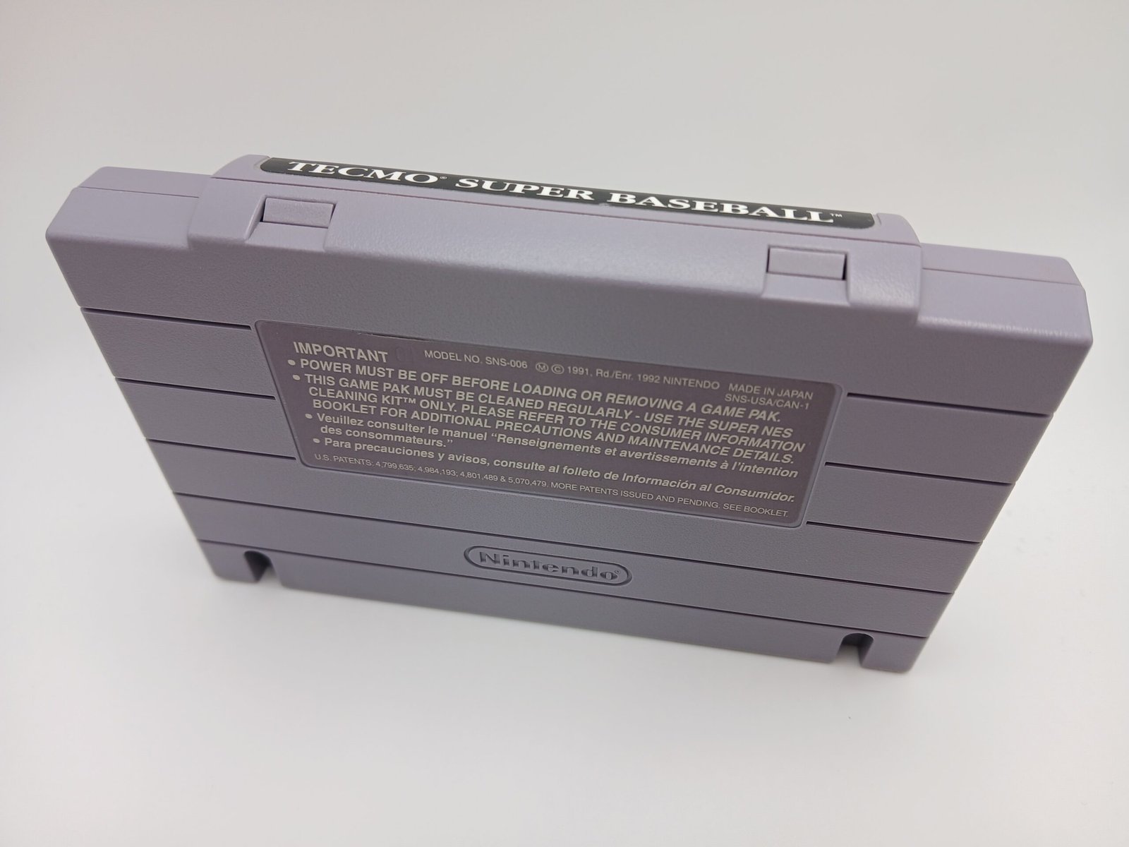 Tecmo Super Baseball Super Nintendo SNES Game Cartridge Only - Image 2