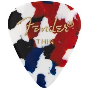 Fender Classic 351 Shape Celluloid Pick Thin Confetti 12 Pack