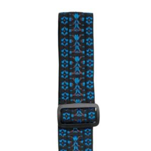 D'Andrea Blue Hootenanny Style 2in Guitar Strap
