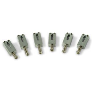 Kluson Contemporary Steel Saddle Set For Fender Telecaster Chrome