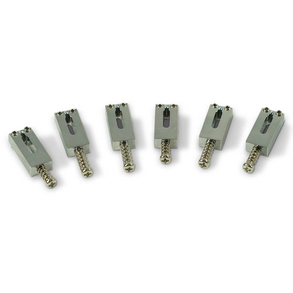 Kluson Contemporary Steel Saddle Set For Fender Telecaster Chrome