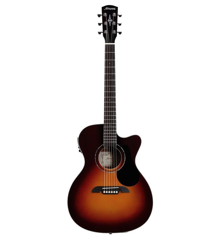 Alvarez Regent RF26CESB Sunburst Folk/OM Cutaway Acoustic Electric Guitar with Deluxe Gig Bag