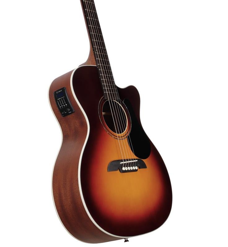 Alvarez Regent RF26CESB Sunburst Folk/OM Cutaway Acoustic Electric Guitar with Deluxe Gig Bag - Image 4