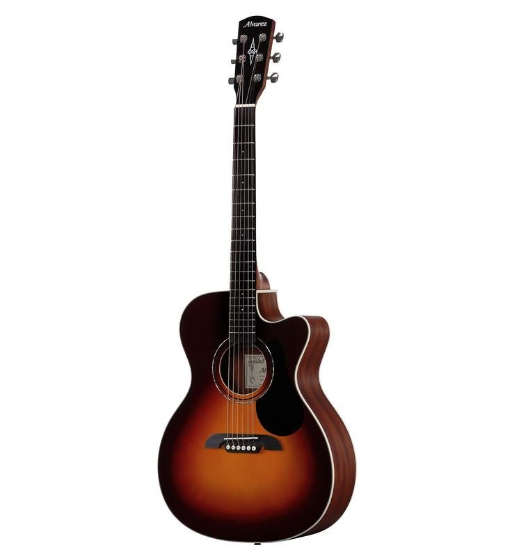 Alvarez Regent RF26CESB Sunburst Folk/OM Cutaway Acoustic Electric Guitar with Deluxe Gig Bag - Image 6