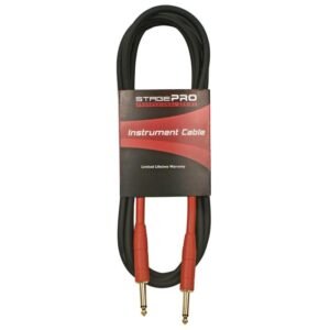 StagePro Professional Series Instrument Cable 10FT Straight-Straight Black