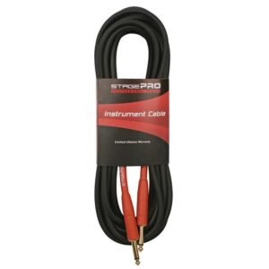 StagePro Professional Series Instrument Cable 20FT Straight-Straight Black