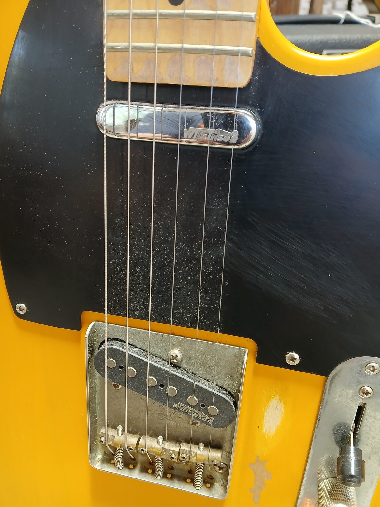 USED Vintage V52MR-BS Icon Series Distressed Butterscotch Tele Style Electric Guitar - Image 4